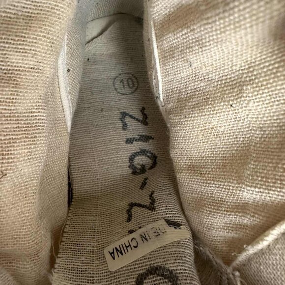 Zig-Zag Beige Canvas Lace-Up Shoes Men’s 10 - Picture 5 of 6